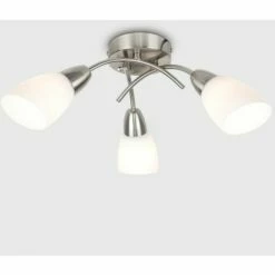 MINISUN 3 Way Arm Cross Over Flush Ceiling Light Frosted Glass Shades - No Bulbs 3 MINISUN 3 Way Arm Cross Over Flush Ceiling Light Frosted Glass Shades - No Bulbs -MINISUN Shop 8829952 2