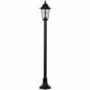 MINISUN 1.2M Black IP44 Outdoor Lamp Post Bollard Light + 10W LED GLS Bulb - Warm White -MINISUN Shop 8844105 1
