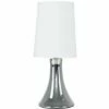 MINISUN Modern Trumpet Touch Dimmer Table Lamp + 5W LED Candle Bulb - White -MINISUN Shop 8844112 1