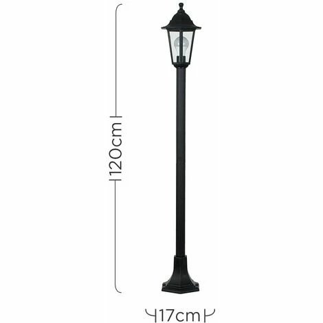 MINISUN 4 X Traditional Victorian 1.2M Black IP44 Outdoor Garden Lamp Post Bollard Lights - No Bulbs MINISUN 4 X Traditional Victorian 1.2M Black IP44 Outdoor Garden Lamp Post Bollard Lights - No Bulbs -MINISUN Shop 8844143 4