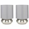 MINISUN 2 X Touch Table Lamps + 5W LED Dimmable Candle Bulbs - Grey 2 MINISUN 2 X Touch Table Lamps + 5W LED Dimmable Candle Bulbs - Grey -MINISUN Shop 8848775 1