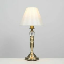 MINISUN 2 X Brass Touch Dimmer Table Lamps & Cream Shade - Antique Brass - Including LED Bulb 3 MINISUN 2 X Brass Touch Dimmer Table Lamps & Cream Shade - Antique Brass - Including LED Bulb -MINISUN Shop 8855453 2