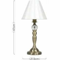 MINISUN 2 X Brass Touch Dimmer Table Lamps & Cream Shade - Antique Brass - Including LED Bulb 5 MINISUN 2 X Brass Touch Dimmer Table Lamps & Cream Shade - Antique Brass - Including LED Bulb -MINISUN Shop 8855453 4