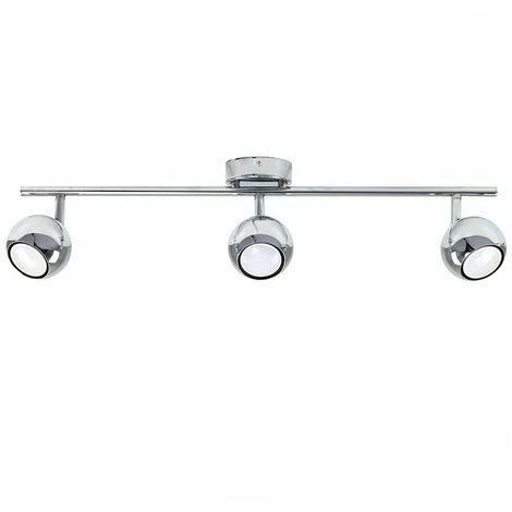 MINISUN Mini Retro 3 Way Adjustable Eyeball Straight Bar Spotlight + 3 x GU10 LED Bulbs - 6500K Cool White MINISUN Mini Retro 3 Way Adjustable Eyeball Straight Bar Spotlight + 3 X GU10 LED Bulbs - 6500K Cool White -MINISUN Shop 8917679 1