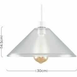 MINISUN Ceiling Pendant Light Shade Frosted Glass Easy Fit Interior Light - No Bulb -MINISUN Shop 8922298 4