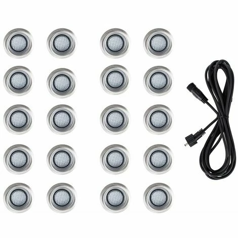 MINISUN 20 x LED Round IP67 Garden Decking / Lights Kit - 3M Extension Cable - Blue MINISUN 20 X LED Round IP67 Garden Decking / Lights Kit - 3M Extension Cable - Blue -MINISUN Shop 8941105 1