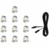 MINISUN 10 X 15mm LED Round IP67 Garden Decking Lights Kit - 3M Extension Cable - Warm White -MINISUN Shop 8941202 1