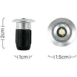MINISUN 10 X 15mm LED Round IP67 Garden Decking Lights Kit - 3M Extension Cable - Warm White -MINISUN Shop 8941202 4