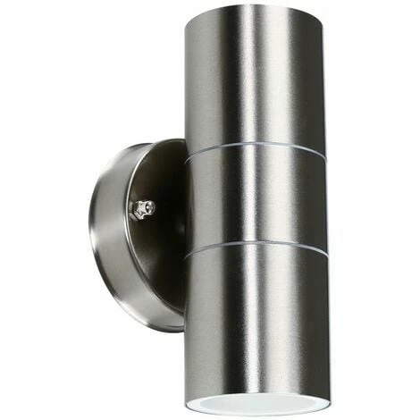 MINISUN GU10 Up & Down IP44 Outdoor Wall Light in Stainless Steel - No Bulbs MINISUN GU10 Up & Down IP44 Outdoor Wall Light In Stainless Steel - No Bulbs -MINISUN Shop 8947716 1