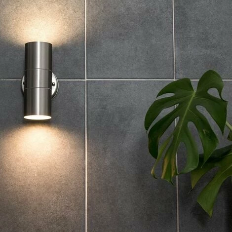 MINISUN GU10 Up & Down IP44 Outdoor Wall Light in Stainless Steel - No Bulbs MINISUN GU10 Up & Down IP44 Outdoor Wall Light In Stainless Steel - No Bulbs -MINISUN Shop 8947716 3