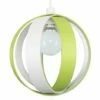 MINISUN J90 Ceiling Pendant Light Shade Round Fabric Lampshade - Green & Cream - No Bulb -MINISUN Shop 8947759 1