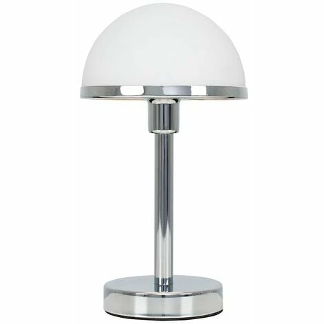 MINISUN Chrome & White Glass Table Lamp MINISUN Chrome & White Glass Table Lamp -MINISUN Shop 9003705 1