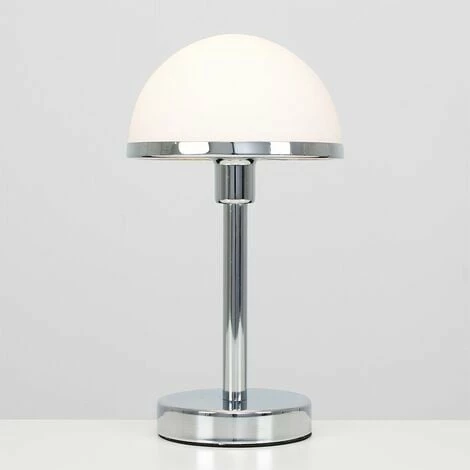 MINISUN Chrome & White Glass Table Lamp MINISUN Chrome & White Glass Table Lamp -MINISUN Shop 9003705 2