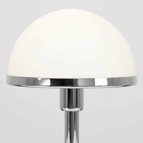 MINISUN Chrome & White Glass Table Lamp MINISUN Chrome & White Glass Table Lamp -MINISUN Shop 9003705 3