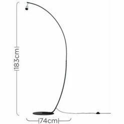 MINISUN Black Metal Arched Floor Lamp Base -MINISUN Shop 9003805 3