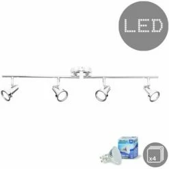 MINISUN Zeno Straight Bar Spotlight + 3W GU10 LED's - Warm White