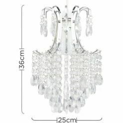 MINISUN Pendant Shade Chandelier Easy Fit Acrylic Jewel Droplet Ceiling - No Bulb -MINISUN Shop 9003819 3