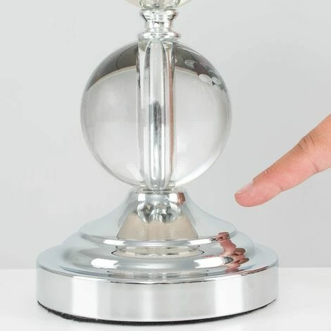 MINISUN Chrome & Acrylic Ball Touch Table Lamp Base MINISUN Chrome & Acrylic Ball Touch Table Lamp Base -MINISUN Shop 9003878 3