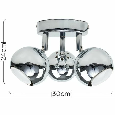 MINISUN 3 Way Spotlight Adjustable Ceiling Light - Chrome MINISUN 3 Way Spotlight Adjustable Ceiling Light - Chrome -MINISUN Shop 9017610 4