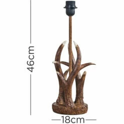 MINISUN Intertwined Caribou Antler Table Lamp Base In A Rustic Natural Finish -MINISUN Shop 9017637 4