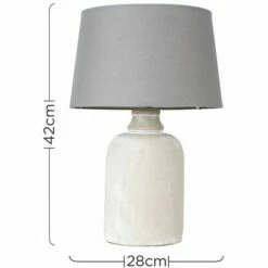 MINISUN Cement Base Table Lamp Grey Light Shade - No Bulb -MINISUN Shop 9019258 4