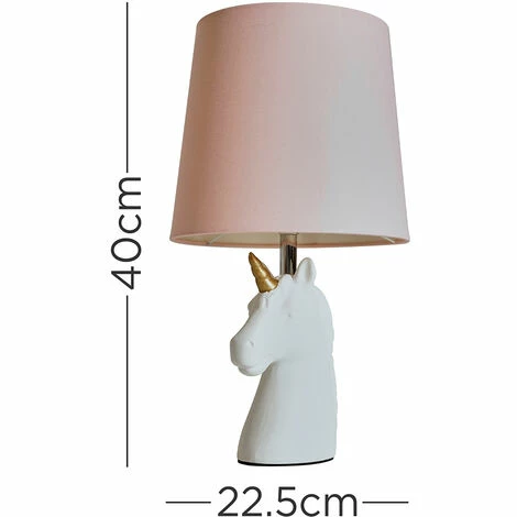 MINISUN White & Gold Ceramic Unicorn Table Lamp + Dusty Pink Light Shade - No Bulb MINISUN White & Gold Ceramic Unicorn Table Lamp + Dusty Pink Light Shade - No Bulb -MINISUN Shop 9157001 4