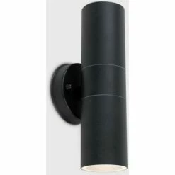 MINISUN 2 X Black Stainless Steel Outdoor Up/Down Wall Lights - No Bulbs -MINISUN Shop 9181986 2