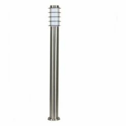 MINISUN 2 X Outdoor Stainless Steel Bollard Lantern Light Posts - No Bulbs