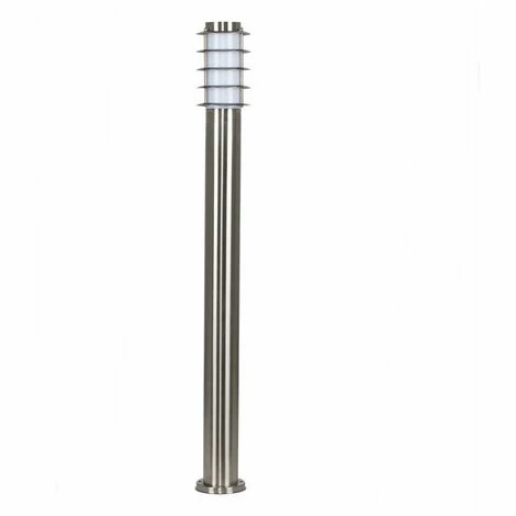 MINISUN 2 x Outdoor Stainless Steel Bollard Lantern Light Posts - No Bulbs MINISUN 2 X Outdoor Stainless Steel Bollard Lantern Light Posts - No Bulbs -MINISUN Shop 9181990 1
