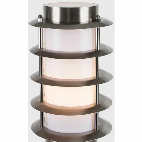 MINISUN 2 x Outdoor Stainless Steel Bollard Lantern Light Posts - No Bulbs MINISUN 2 X Outdoor Stainless Steel Bollard Lantern Light Posts - No Bulbs -MINISUN Shop 9181990 3