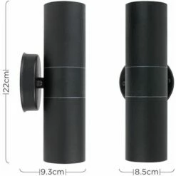 MINISUN IP44 Rated Outdoor Up & Down Security Wall Light + 5W Warm White LED GU10 Bulbs - Black 5 MINISUN IP44 Rated Outdoor Up & Down Security Wall Light + 5W Warm White LED GU10 Bulbs - Black -MINISUN Shop 9182020 4