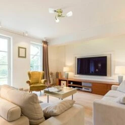 MINISUN 3 Way Spiral Ceiling Light With Frosted Glass Shades - Gold - No Bulb -MINISUN Shop 9185605 3