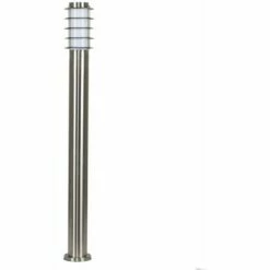 MINISUN Outdoor Garden Lighting IP44 Stainless Steel Bollard 1000mm - Single - No Bulbs