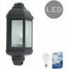 MINISUN Black Pir Motion Sensor Outdoor Wall IP44 Light + 6W LED Es E27 Bulb 1 MINISUN Black Pir Motion Sensor Outdoor Wall IP44 Light + 6W LED Es E27 Bulb -MINISUN Shop 9251903 1
