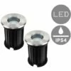 MINISUN 2x Outside In Ground Walk Over Garden Walkway Lights Outdoor Lighting - No Bulbs -MINISUN Shop 9254328 1