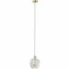 MINISUN Satin Gold Ceiling Lampholder Pendant Light + Clear Glass Bell Shade -MINISUN Shop 9349909 1