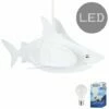 MINISUN Childrens Shark Ceiling Pendant Light Shade 3D White Bedroom Lighting - Add BC B22 LED Bulb -MINISUN Shop 9361830 1