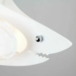 MINISUN Childrens Shark Ceiling Pendant Light Shade 3D White Bedroom Lighting - Add BC B22 LED Bulb 4 MINISUN Childrens Shark Ceiling Pendant Light Shade 3D White Bedroom Lighting - Add BC B22 LED Bulb -MINISUN Shop 9361830 3