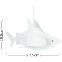 MINISUN Childrens Shark Ceiling Pendant Light Shade 3D White Bedroom Lighting - Add BC B22 LED Bulb 5 MINISUN Childrens Shark Ceiling Pendant Light Shade 3D White Bedroom Lighting - Add BC B22 LED Bulb -MINISUN Shop 9361830 4