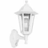 MINISUN Matt White Outdoor Security IP44 Rated Wall Light Pir Motion Sensor 15W LED GLS Bulb - Cool White -MINISUN Shop 9381308 1