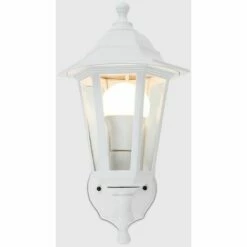 MINISUN White Outdoor Security IP44 Rated Wall Light With 15W LED GLS Bulb - Cool White LED Bulb -MINISUN Shop 9381689 3