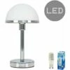 MINISUN Chrome & White Glass Table Lamp - 3W LED G9 Bulb Warm White 1 MINISUN Chrome & White Glass Table Lamp - 3W LED G9 Bulb Warm White -MINISUN Shop 9381690 1