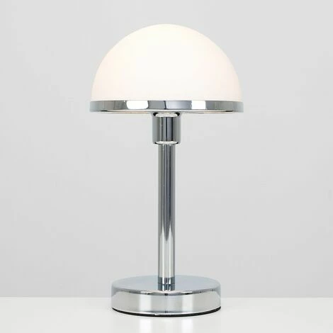 MINISUN Chrome & White Glass Table Lamp - 3W LED G9 Bulb Warm White MINISUN Chrome & White Glass Table Lamp - 3W LED G9 Bulb Warm White -MINISUN Shop 9381690 2