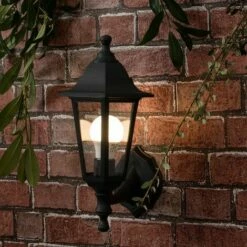 MINISUN Black Outdoor Security IP44 Rated Wall Light With 15W LED GLS Bulb - Cool White LED Bulb -MINISUN Shop 9385788 3