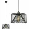 MINISUN Antique Brass Ceiling Lampholder + Black Wire Shade - No Bulb 2 MINISUN Antique Brass Ceiling Lampholder + Black Wire Shade - No Bulb -MINISUN Shop 9388146 1