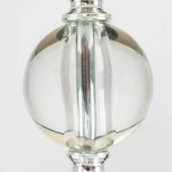 MINISUN Chrome And Acrylic Ball Touch Dimmer Table Lamp With Light Shade - Beige - No Bulb -MINISUN Shop 9388237 3
