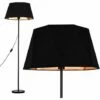MINISUN Charlie Stem Floor Lamp In Black With Toke Shade - Black 1 MINISUN Charlie Stem Floor Lamp In Black With Toke Shade - Black -MINISUN Shop 9451939 1