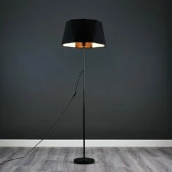 MINISUN Charlie Stem Floor Lamp In Black With Toke Shade - Black 3 MINISUN Charlie Stem Floor Lamp In Black With Toke Shade - Black -MINISUN Shop 9451939 2
