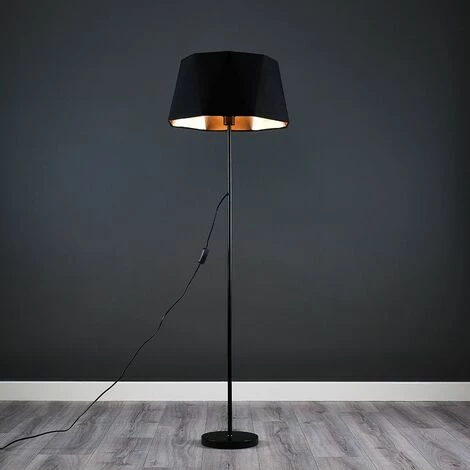 MINISUN Charlie Stem Floor Lamp in Black with Toke Shade - Black MINISUN Charlie Stem Floor Lamp In Black With Toke Shade - Black -MINISUN Shop 9451939 2