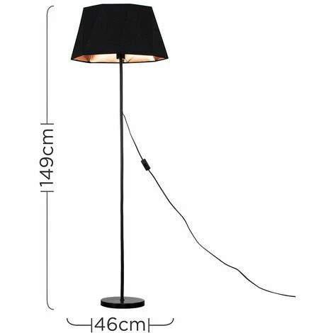 MINISUN Charlie Stem Floor Lamp in Black with Toke Shade - Black MINISUN Charlie Stem Floor Lamp In Black With Toke Shade - Black -MINISUN Shop 9451939 4